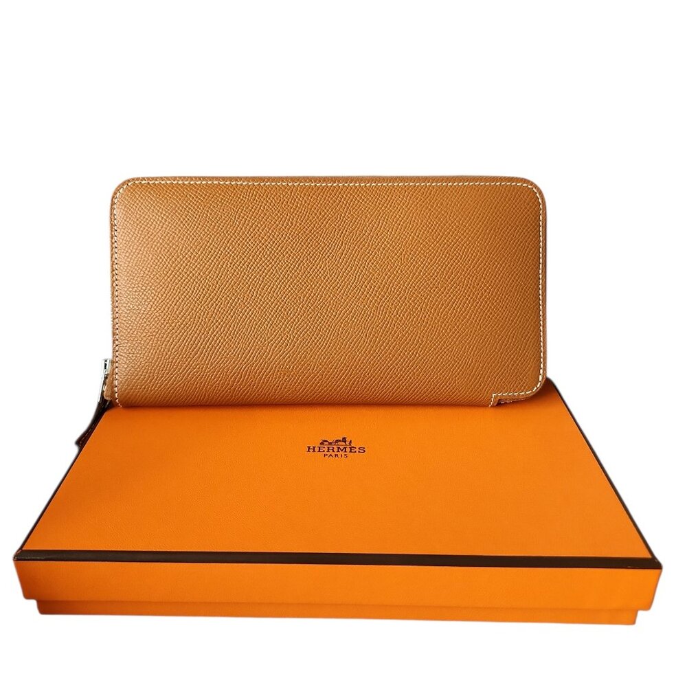 Brand New Hermes Silk'In Classique long wallet - Gold color - Epsom leather